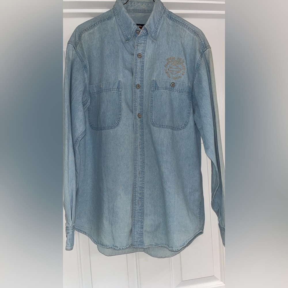 Harley Davidson Denim Shirt Mens #M00
